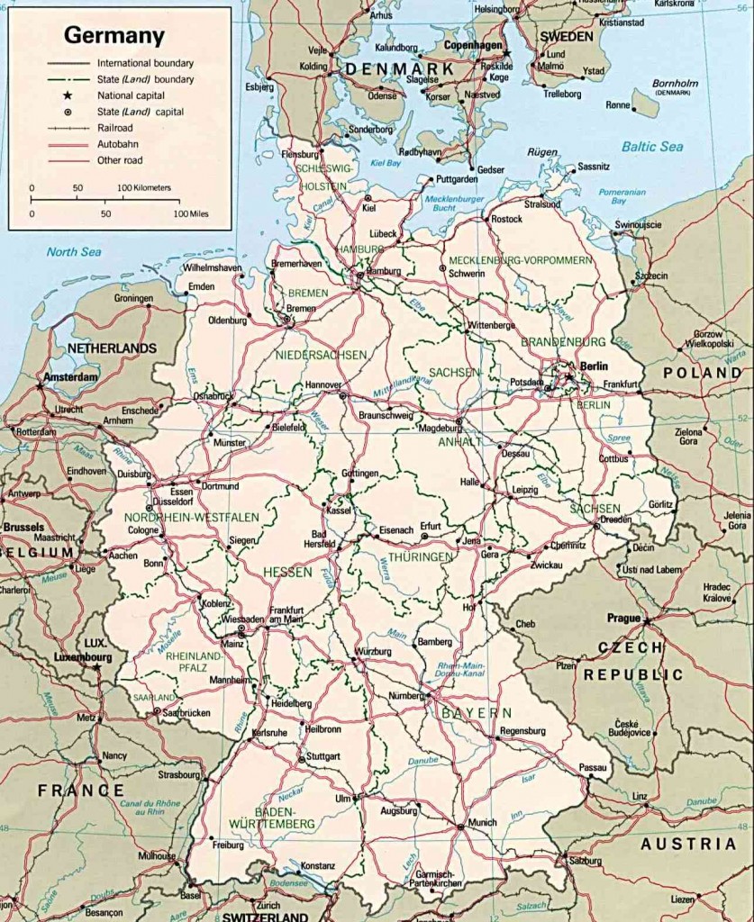 Mapa de Alemania - Guia de Alemania