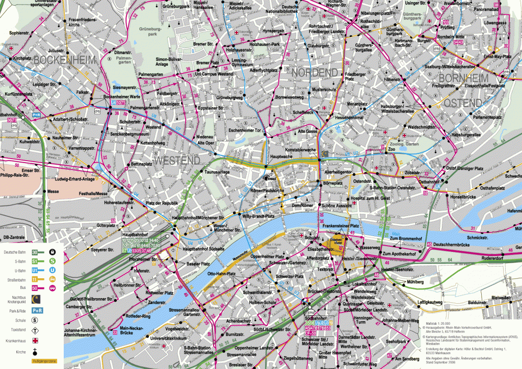 frankfurt mapa Mapa de Frankfurt   Guia de Alemania frankfurt mapa